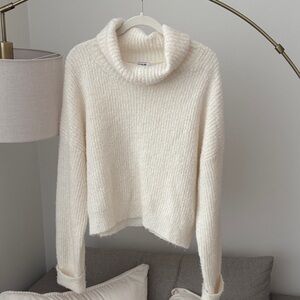 525 America Soft Cream Cowl Neck Sweater